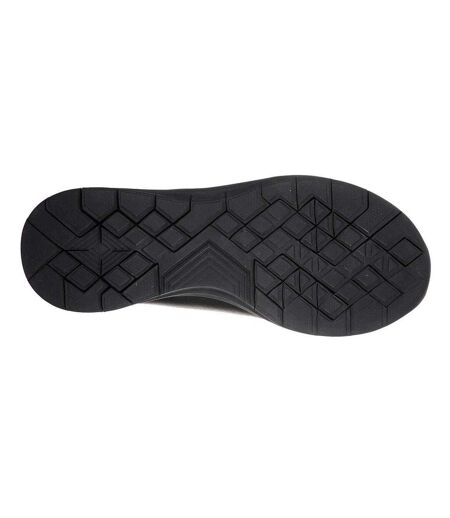 Womens/ladies Elite Status Leather Trainers Black Skechers