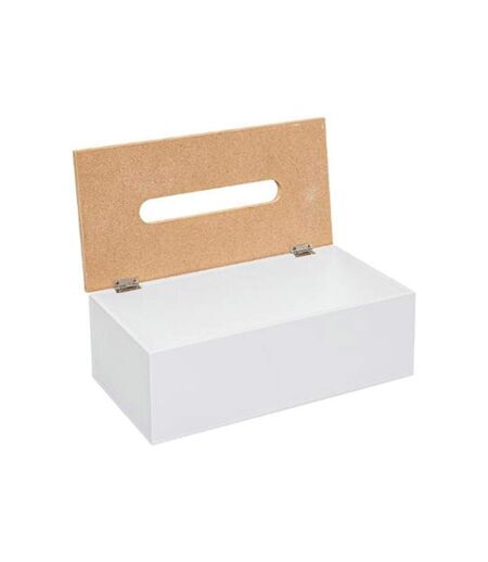 Boîte à Mouchoirs Déco Modern 25cm Blanc
