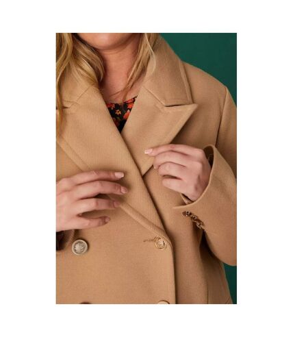 Womens/ladies military plus coat camel Dorothy Perkins