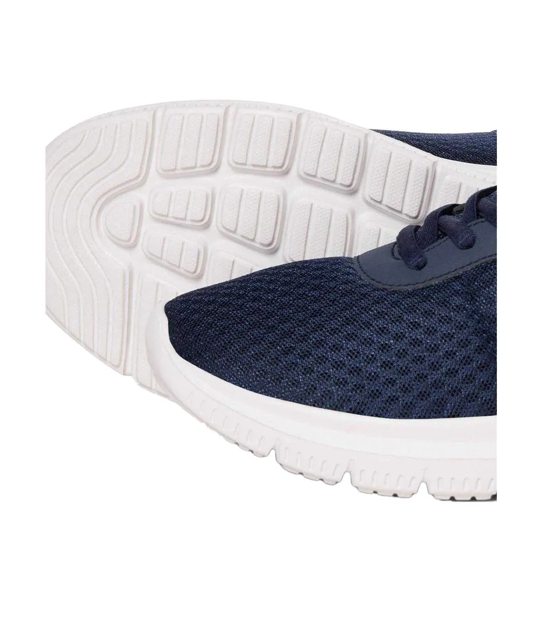 Mens Mesh Lace Up Trainers Navy Blazer Jack And Jones-3