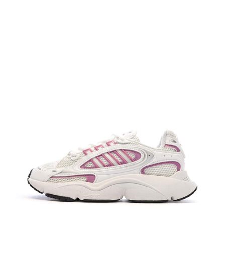 Baskets blanches/roses femme adidas ozmillen
