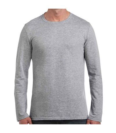 Unisex adult softstyle long-sleeved t-shirt sports gray Gildan