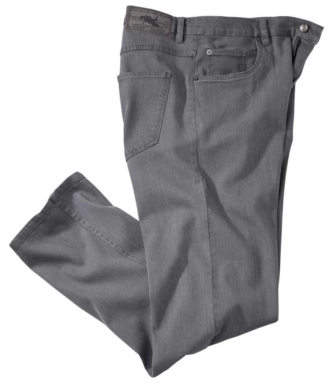 Men's Gray Stretch Denim Jeans Atlas For Men
