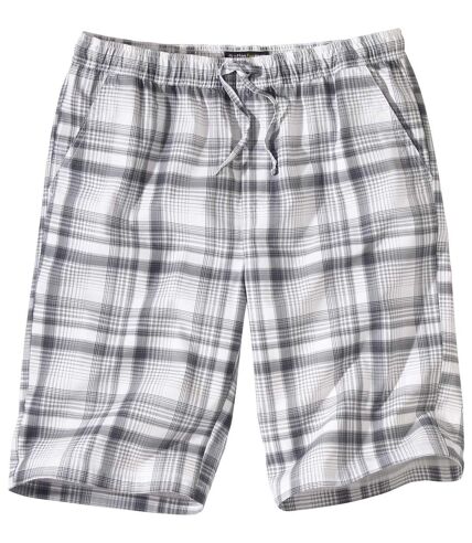 Men's Grey Checked Shorts