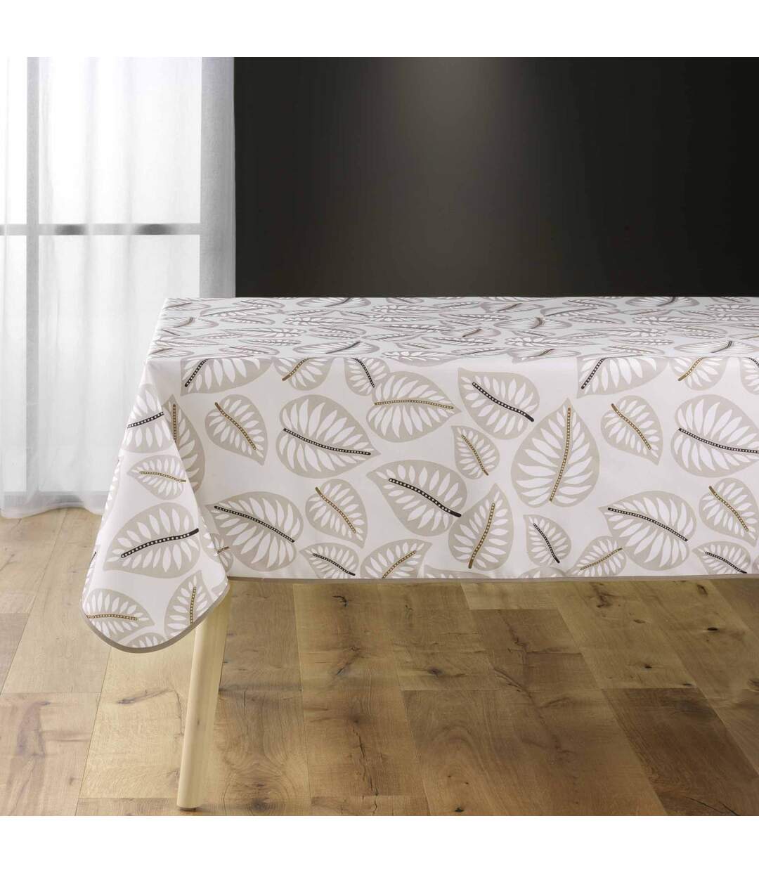 Nappe Antitache Imprimé Alma 150x240cm Naturel-1