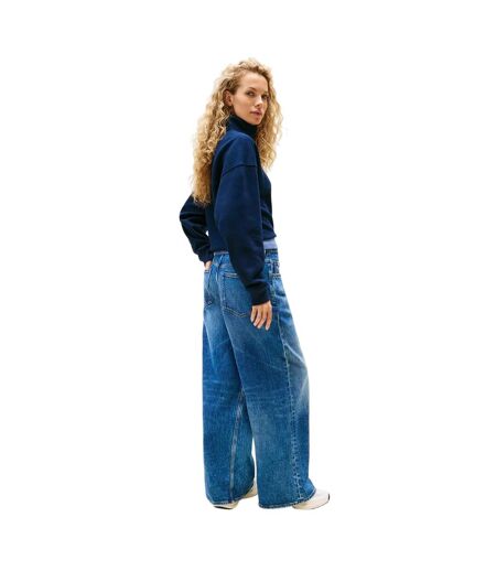 Sweat Court Femme Bleu Marine Foncé Tommy Jeans