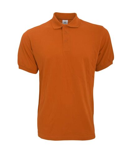 B&C Safran Mens Polo Shirt / Mens Short Sleeve Polo Shirts (Pumpkin Orange)