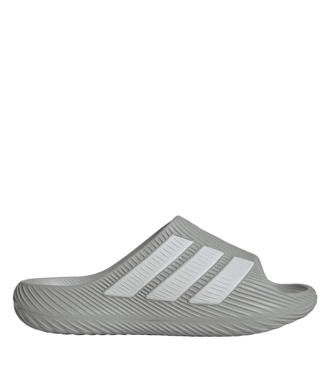 Mens Adilette Shower Rubber Sliders Grey Adidas-1