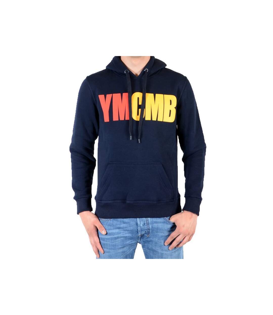 Sweat Capuche Ymcmb Bleu Marine   Rouge   Jaune-1