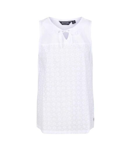 Haut Sans Manches Motif/style À Motifs Brodés Janessa Femme Blanc À Motifs Brodés Regatta