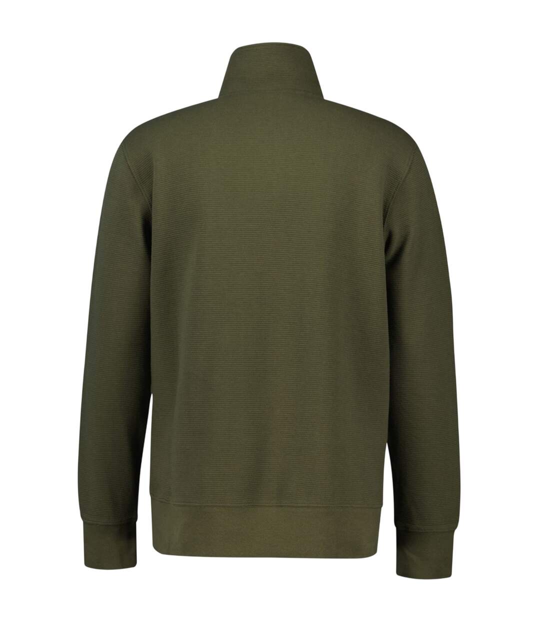 Mens Embroidered Logo Half Zip Sweatshirt Juniper Green Gant-2