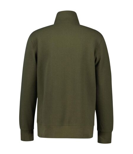 Mens Embroidered Logo Half Zip Sweatshirt Juniper Green Gant
