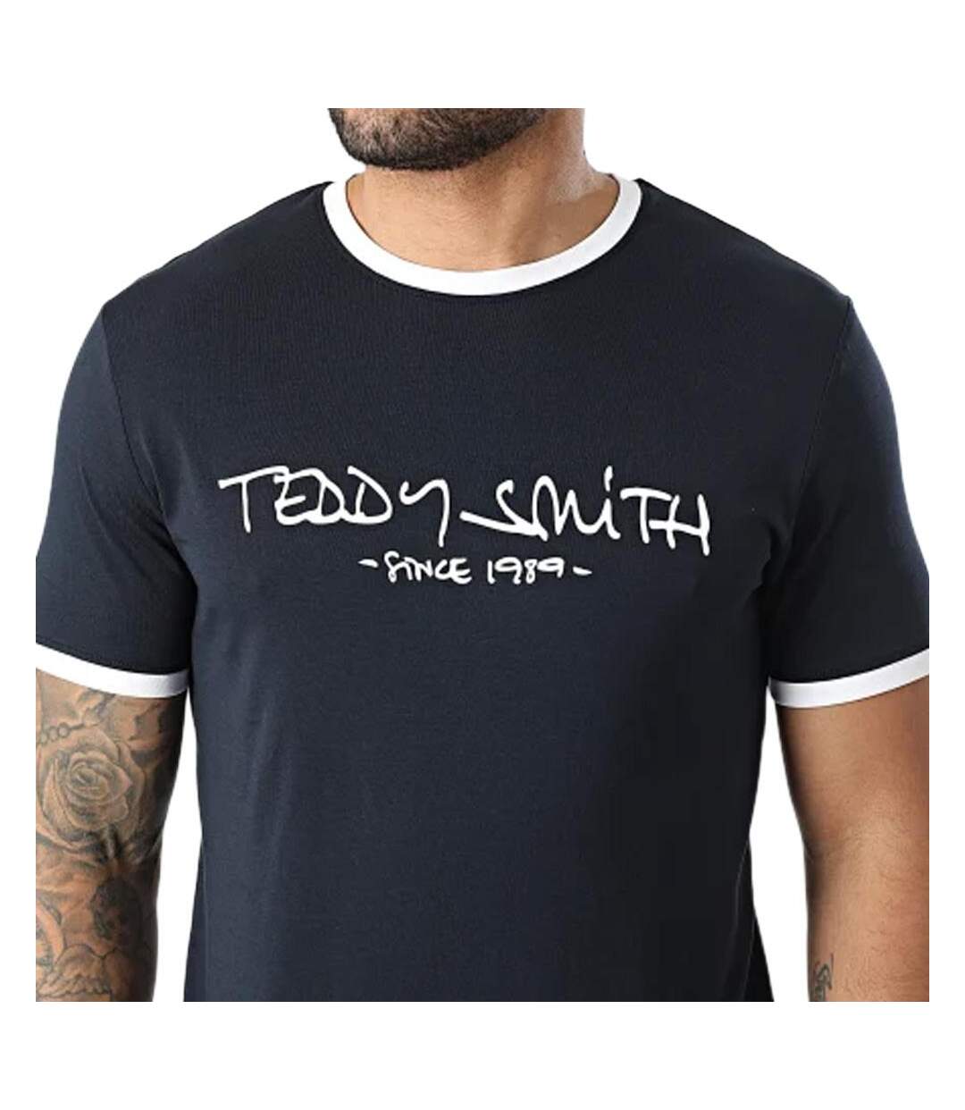 T-Shirt marine homme teddy smith ticlas-2