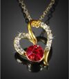 Women's Crystal Heart Necklace  Atlas For Men