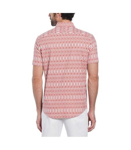 Mens Ikat Regular Short-sleeved Shirt Mineral Red Original Penguin
