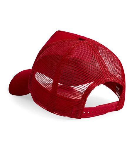 Beechfield Mens Half Mesh Trucker Cap/Headwear (Classic Red/White)
