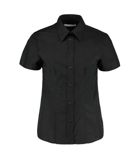 Chemisier À Manches Courtes Femme Noir Kustom Kit