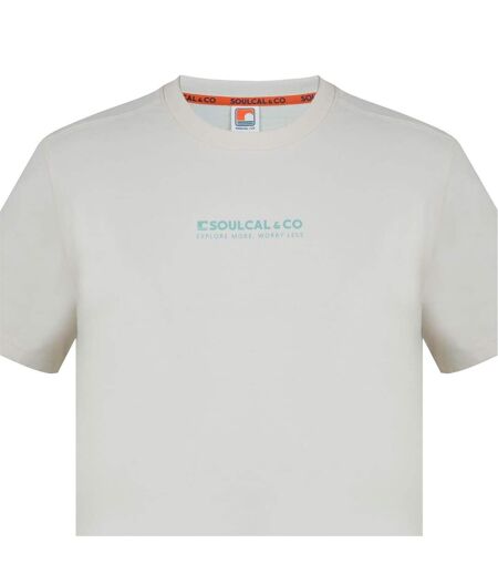 Mens Back Print T-shirt Ecru SoulCal