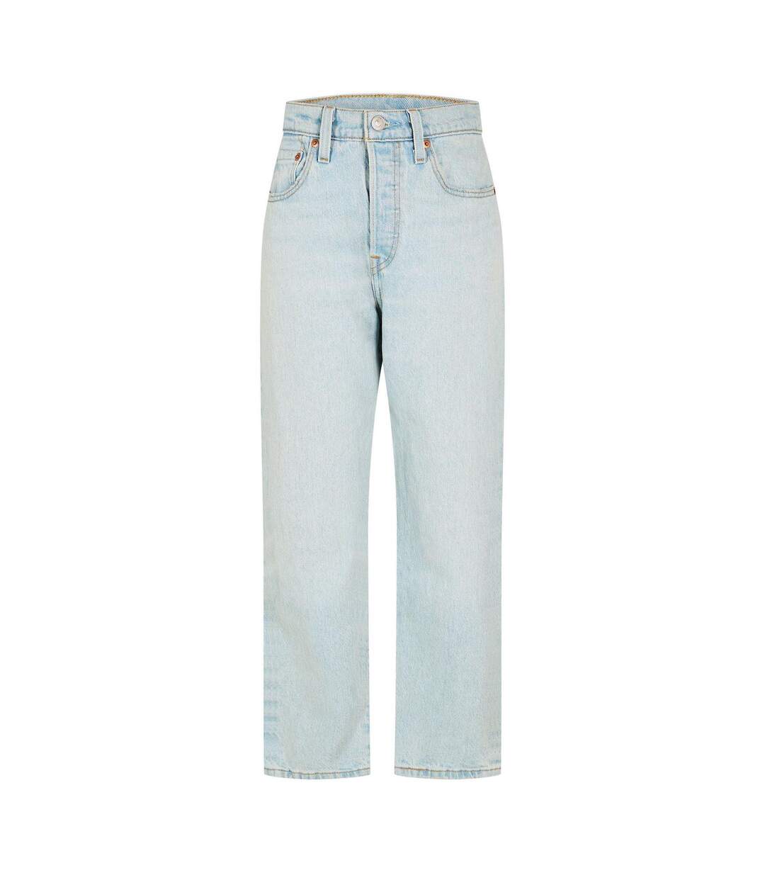 Womens/ladies 501 Straight Leg Ankle Grazer Jeans Stepped Away Levis-1