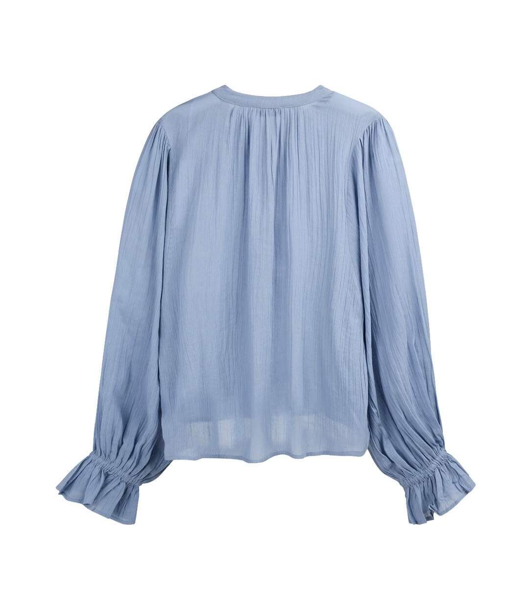 Blouse fluide bleu femme teddy smith swan-2