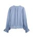 Blouse fluide bleu femme teddy smith swan-2