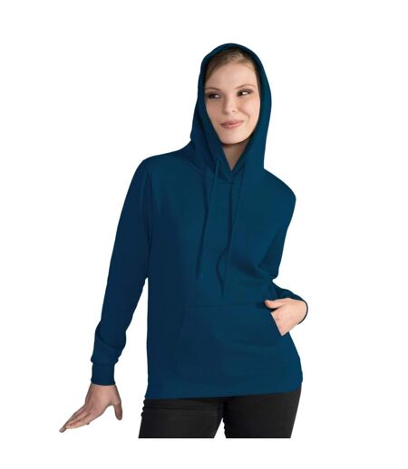 Sweatshirt Uni À Capuche Femme Bleu Marine SG