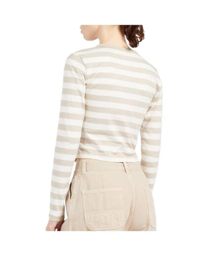 T-Shirt manches longues beige femme converse chevron