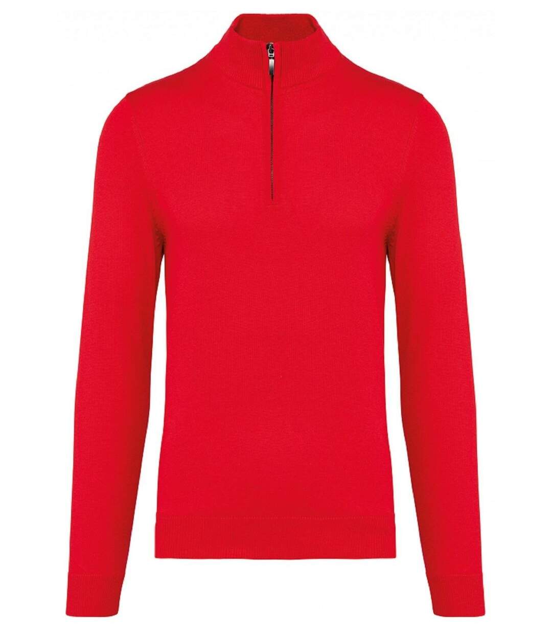 Pull col zippé pour homme - K970 - rouge