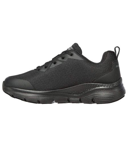 Womens/ladies Arch Fit Safety Shoes Black Skechers