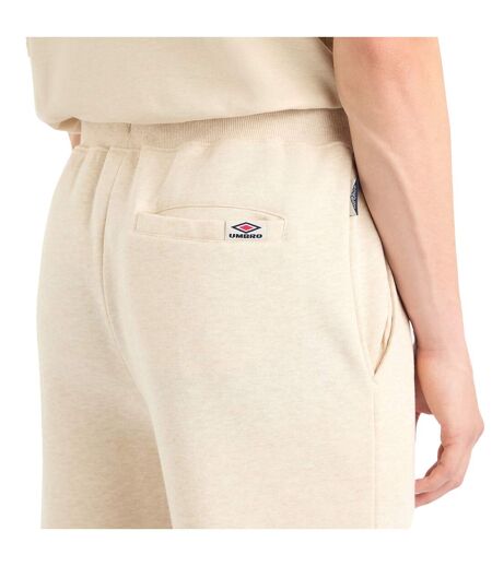 Mens crest jogging bottoms oatmeal marl Umbro