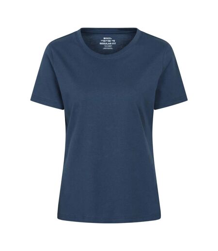 Womens/ladies Three Peaks Graphic Back Print T-shirt Navy Mountain Warehouse