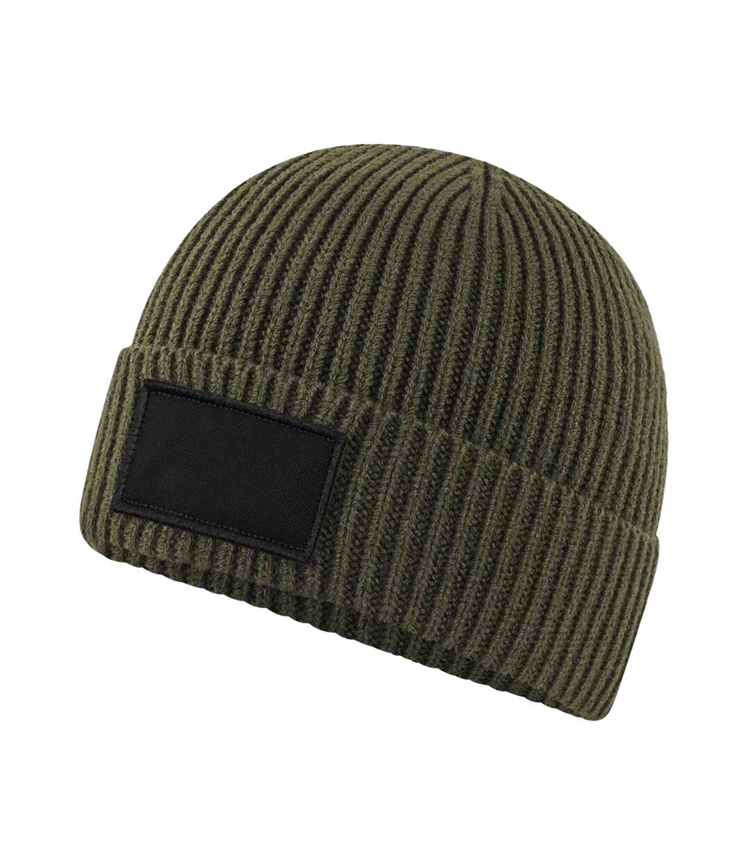 Bonnet Motif/style Écusson Fashion Vert Kaki Noir Beechfield-2