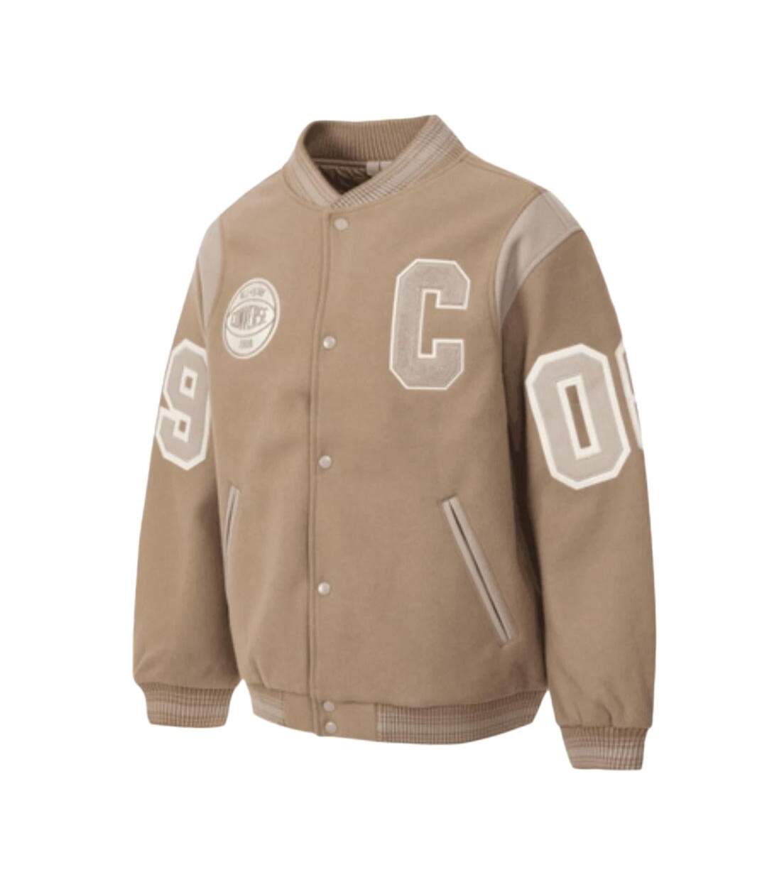 Veste bomber beige homme converse luxe varsity-1
