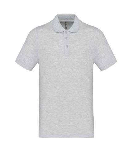 Mens pique polo shirt ash heather Kariban