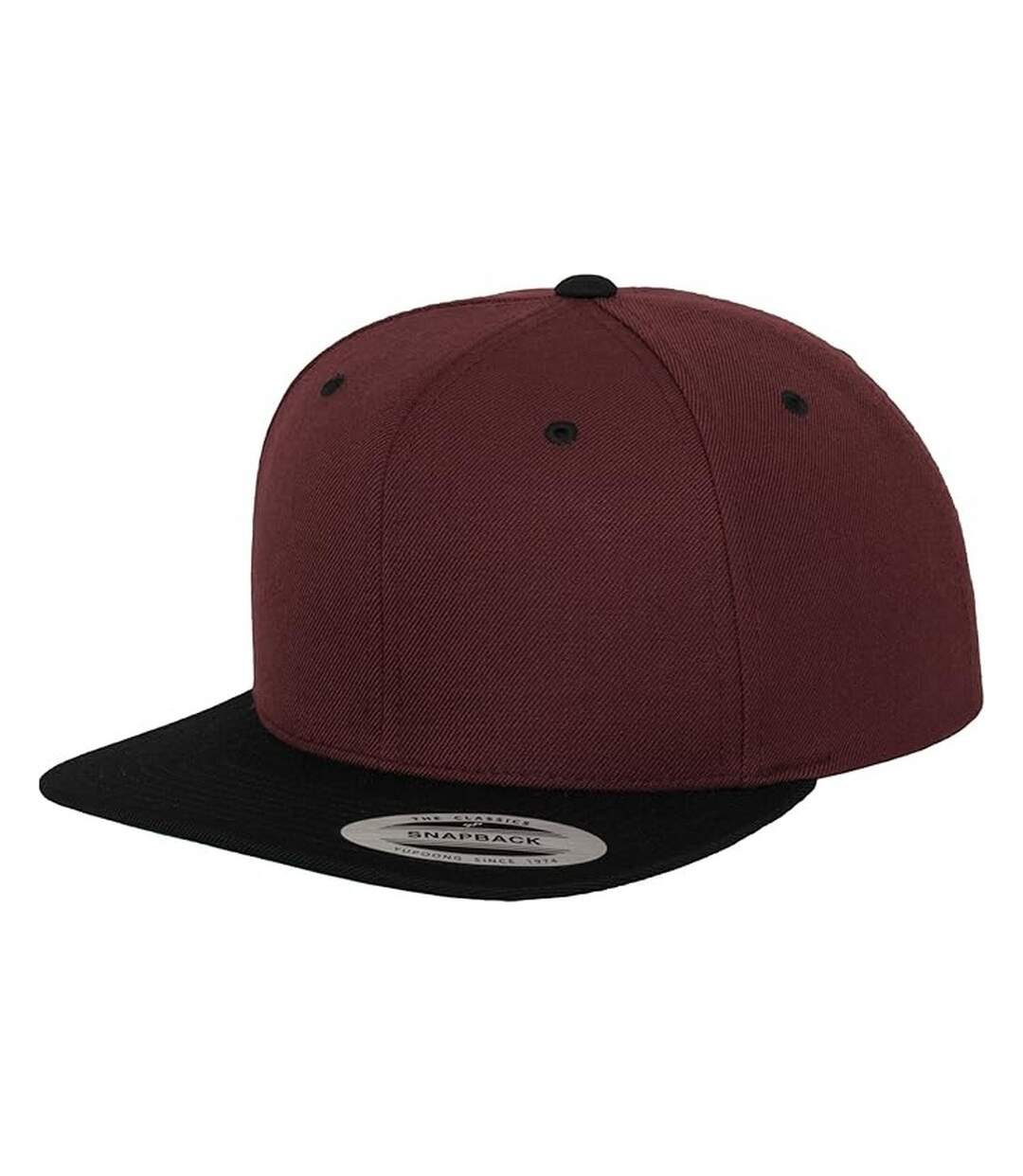 Casquette Ajustable Motif/style Deux Tons Pourpre Noir Flexfit-1