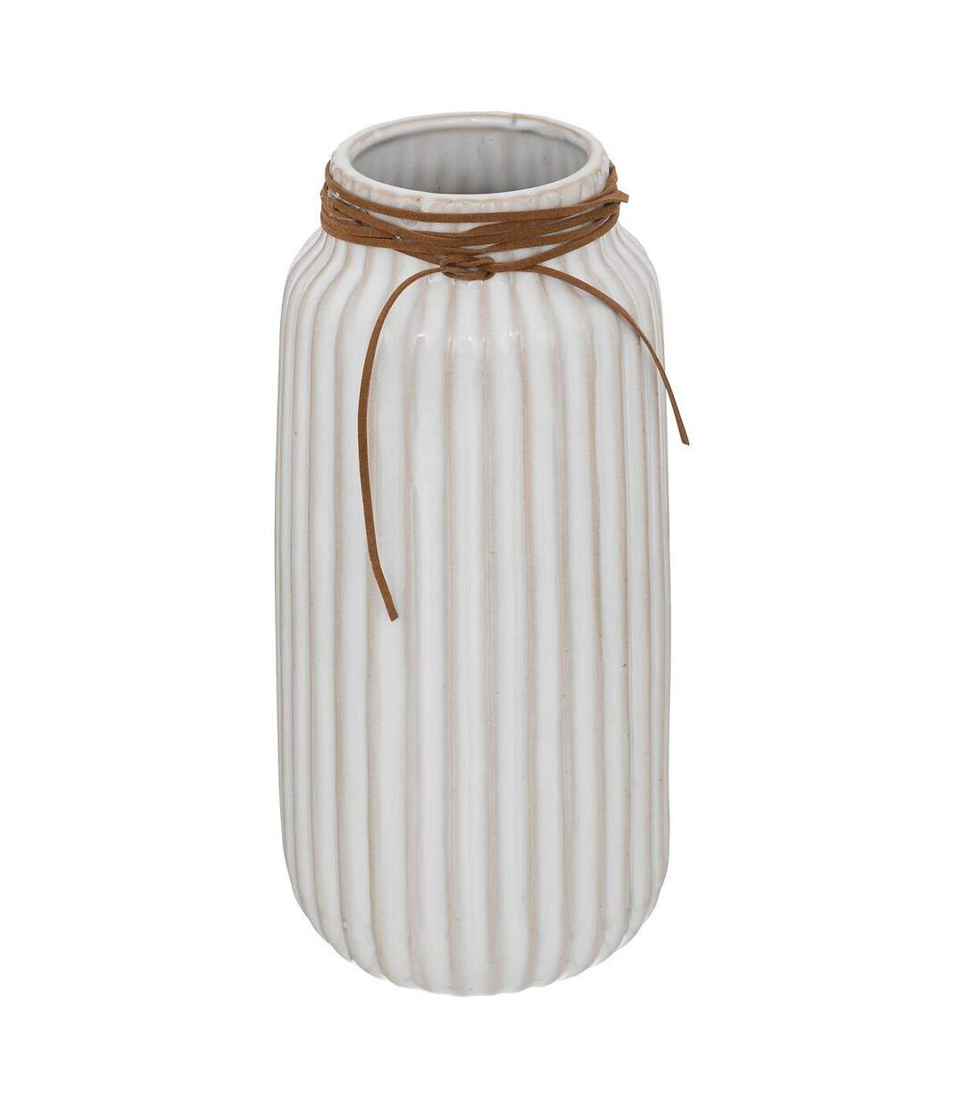 Vase en Céramique Café 28cm Blanc-1