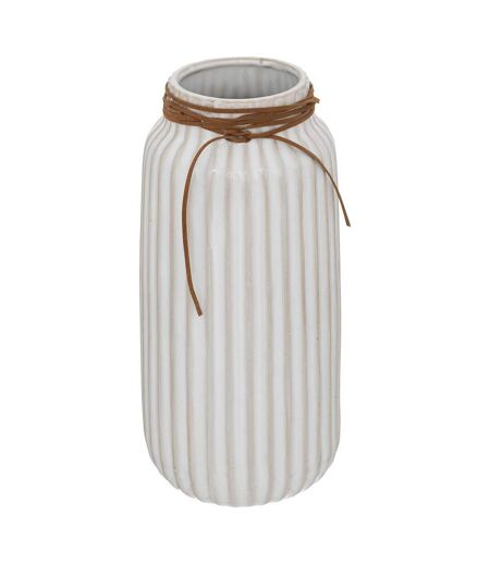 Vase en Céramique Café 28cm Blanc