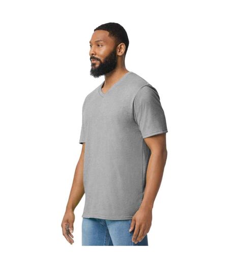 Mens Softstyle V Neck Classic T-shirt Sport Grey Gildan