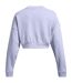 Womens/ladies Rival Terrycloth Crew Neck Crop Sweatshirt Purple Under Armour-2
