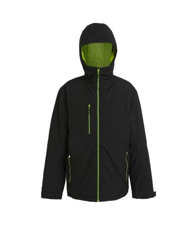 Regatta Mens Navigate Insulated Waterproof Jacket (Black/Lime Green) - UTRG10010