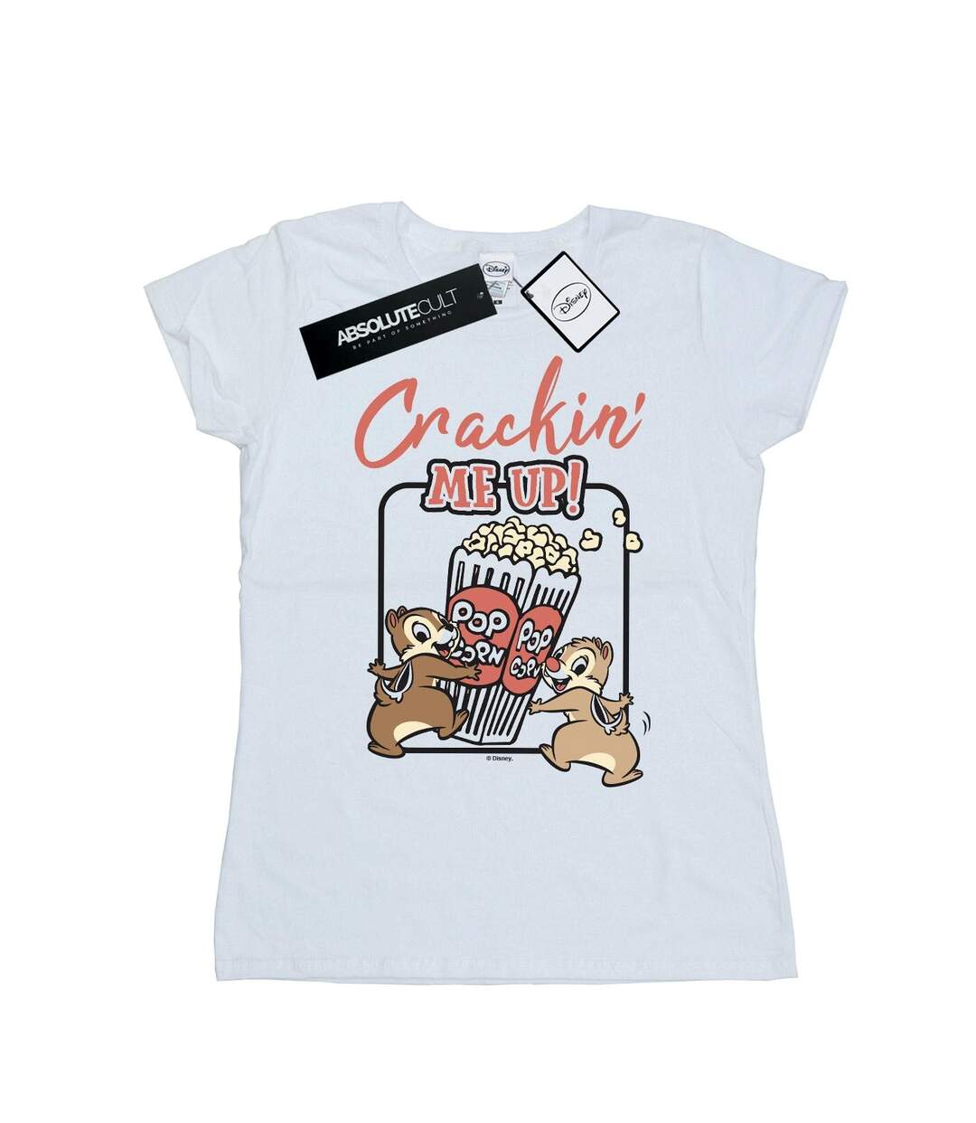 Disney T-shirt en coton Chip N Dale Crackin Me Up Femme/Ladies (Blanc) - UTBI32192-1
