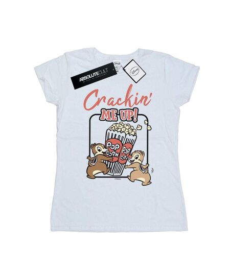 Disney T-shirt en coton Chip N Dale Crackin Me Up Femme/Ladies (Blanc) - UTBI32192