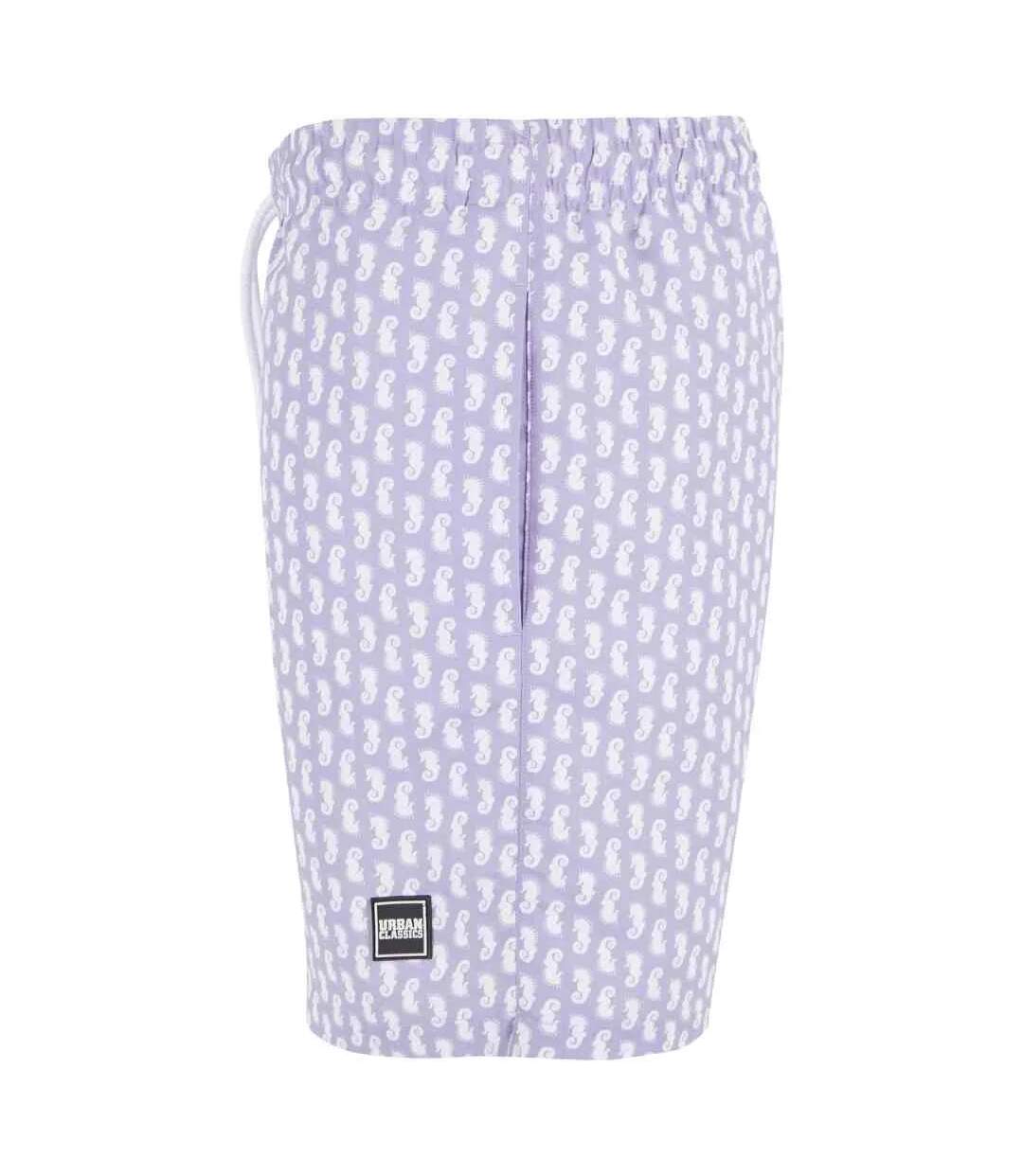 Short De Bain Motif/style Hippocampe Homme Vieux Lilas Urban Classics-3
