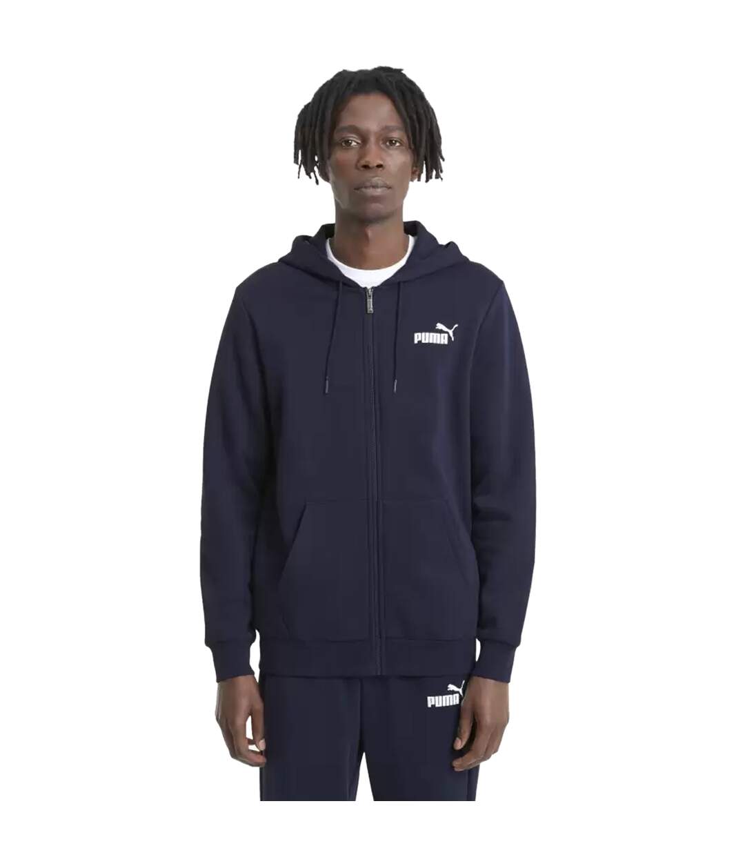 Sweat à capuche ess homme bleu marine Puma