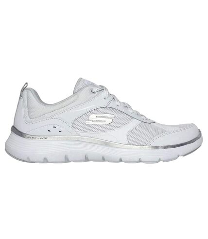 Womens/ladies flex appeal 5.0 fresh touch trainers white/silver Skechers