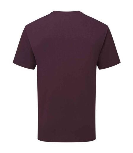 T-shirt unisexe en coton pour adultes prune foncée Fruit of the Loom