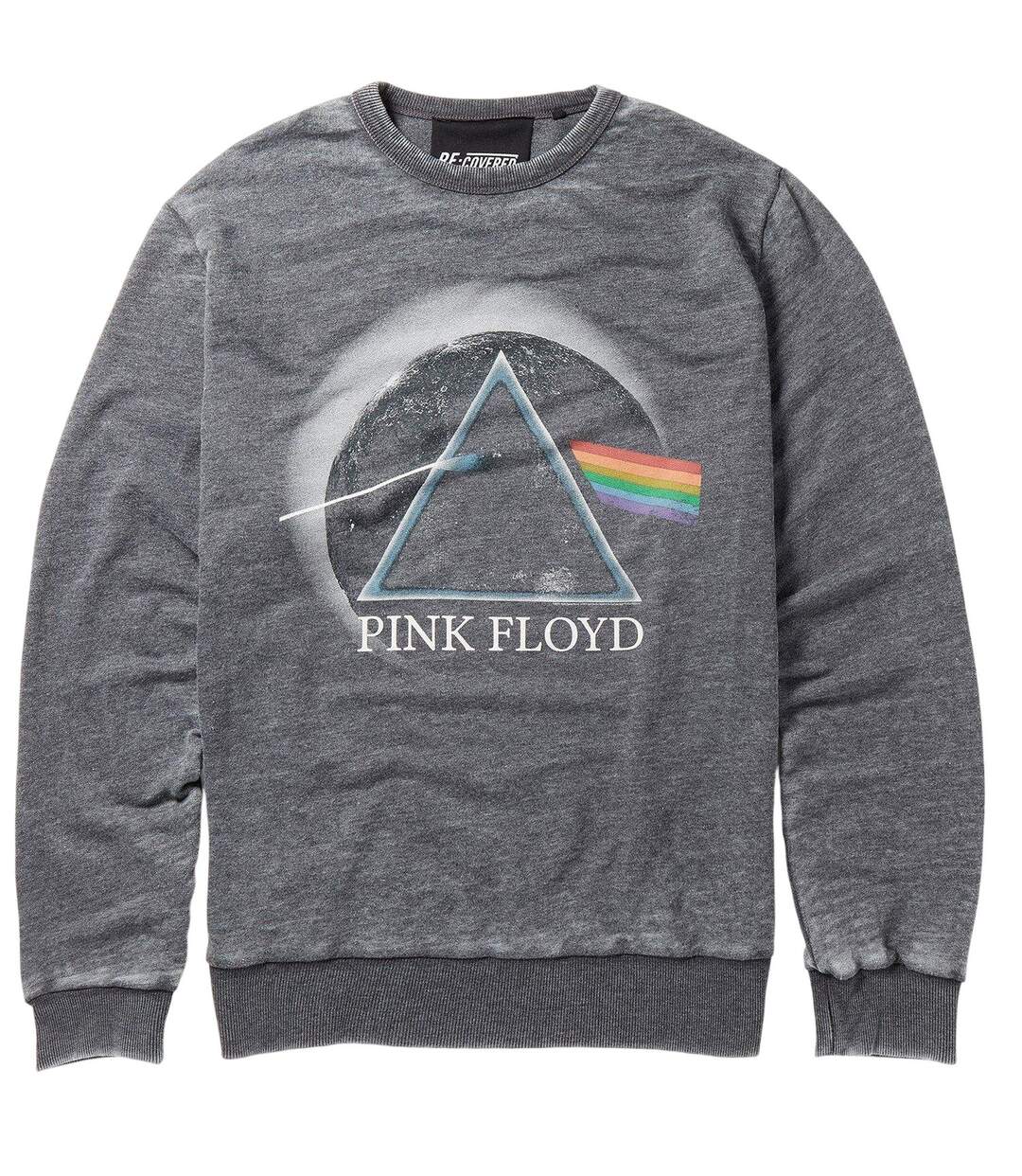 Sweat Décontracté Adulte Gris Foncé Pink Floyd-1