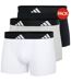 Pack Of 3  Mens Plain Boxer Shorts  White Grey Black Adidas-1