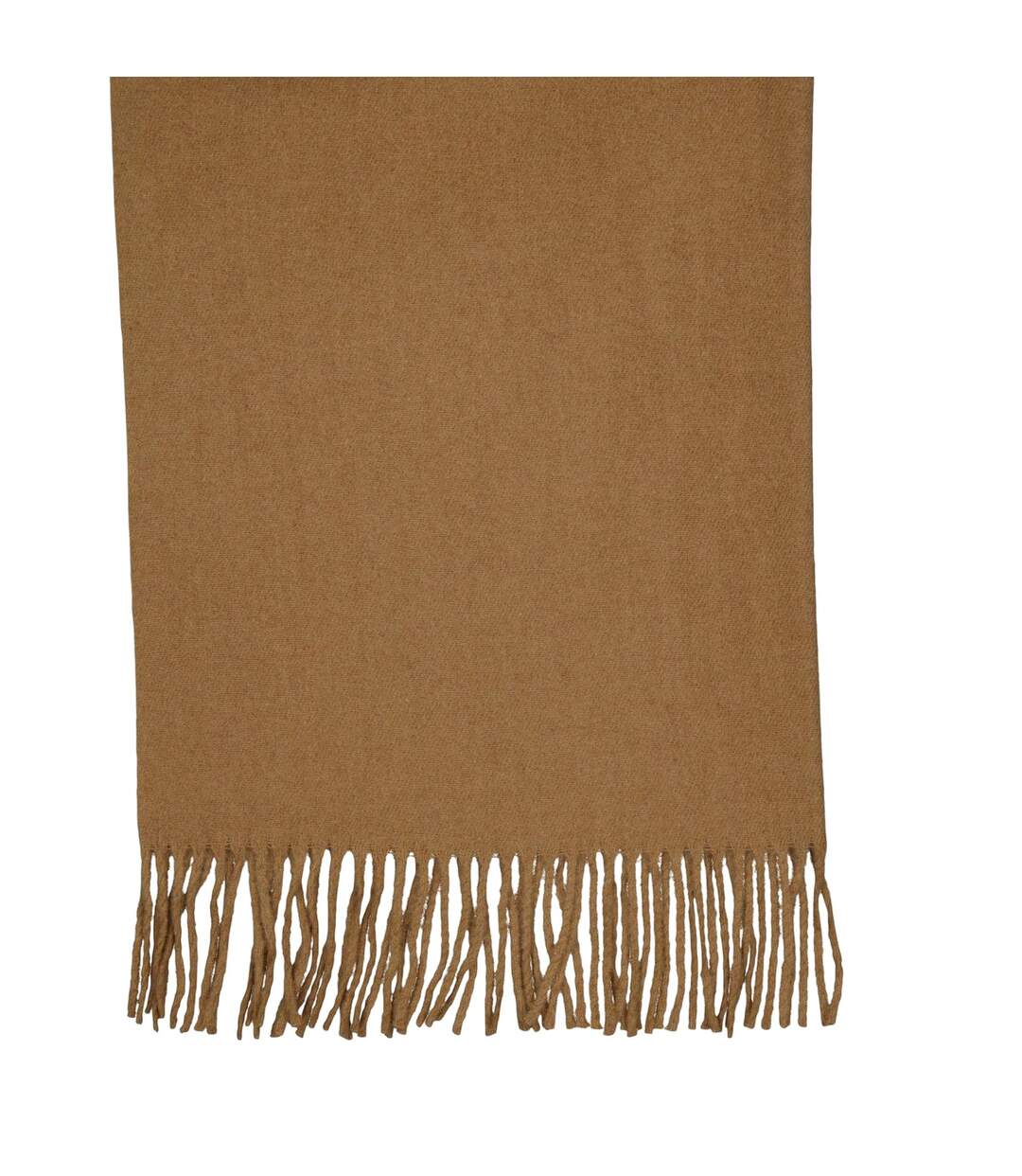 Solid Fringed Scarf One Size Mink Pieces-2