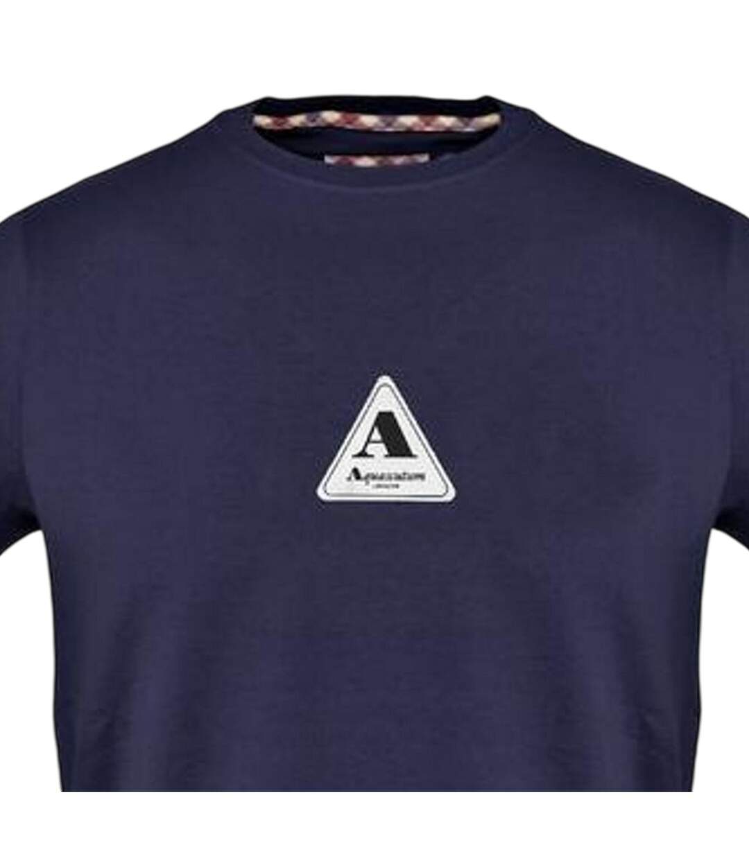 Mens Logo Jersey Crew Neck T-shirt Navy Aquascutum-3